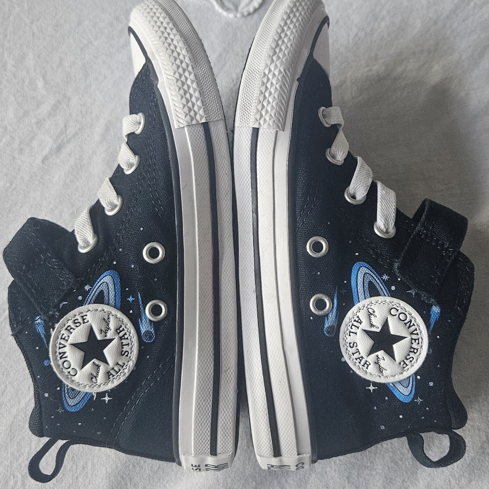Converse Black Space Rocket High-Top Sneakers 13.5 Youth